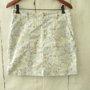 New Ann Taylor LOFT Skirt 6 Blue Floral Pockets Straight Pencil